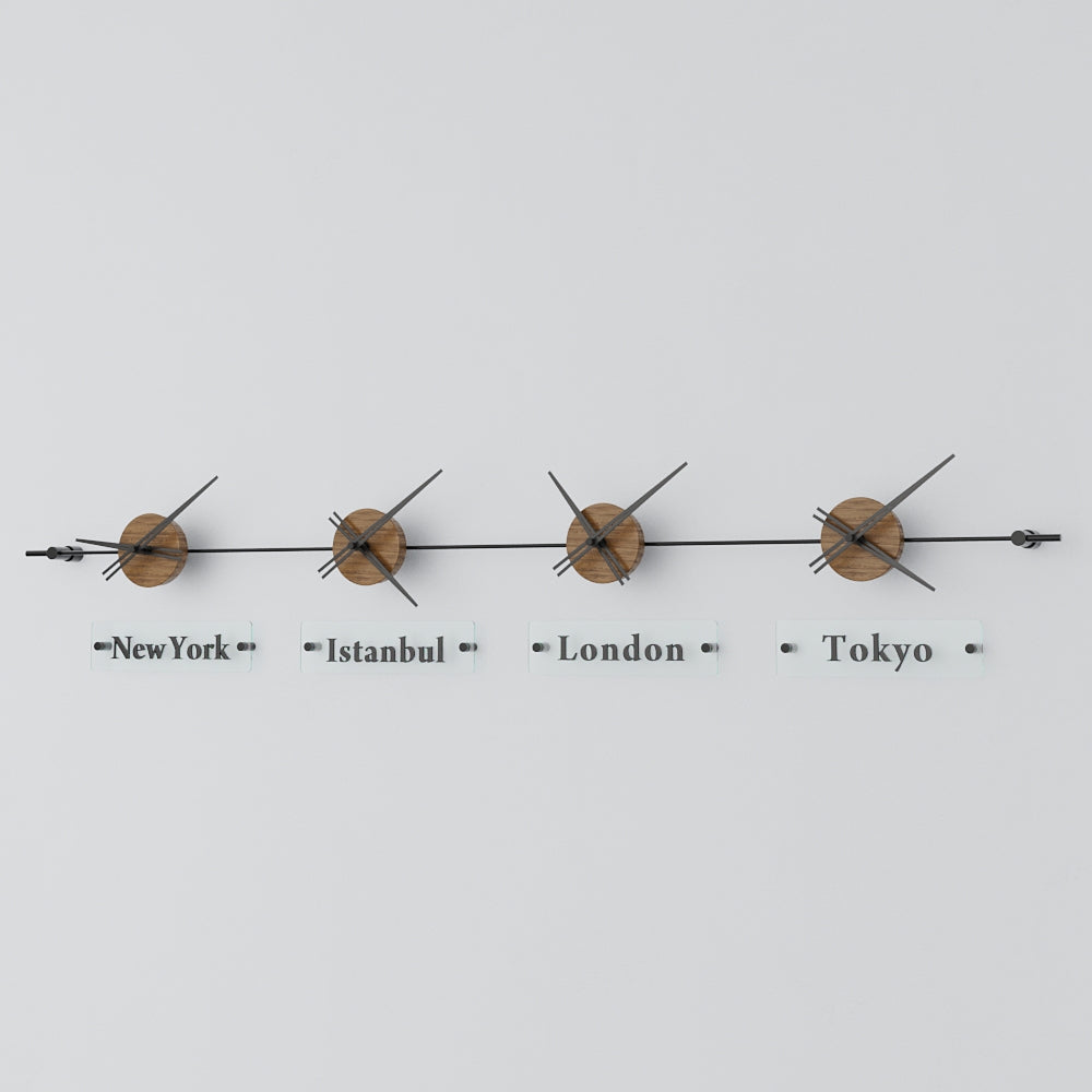 analog wall clock world clock 
