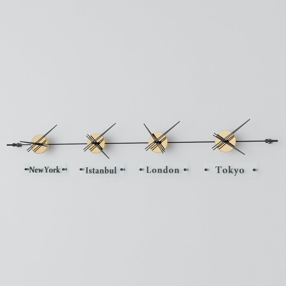 analog wall clock world clock 