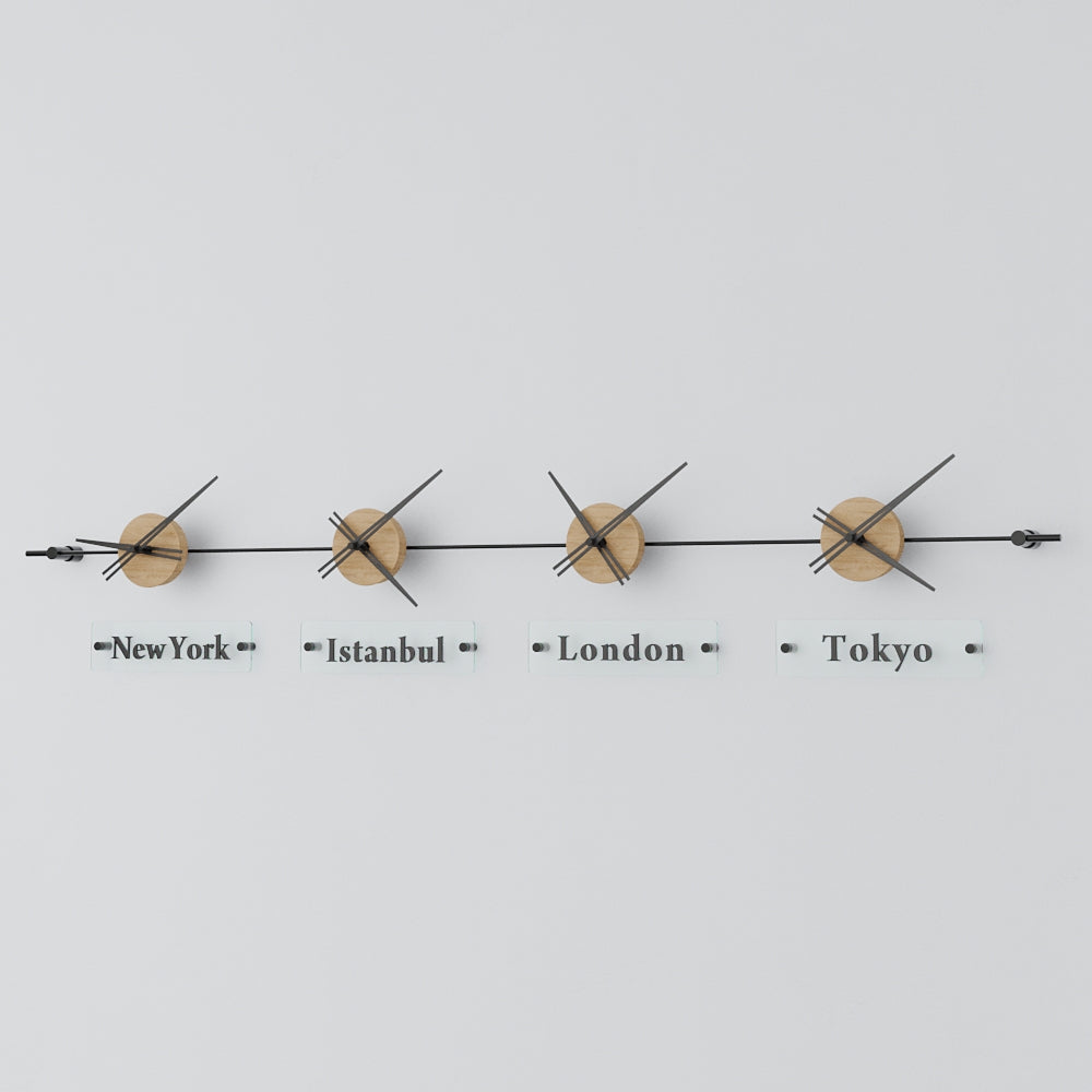 analog wall clock world clock 