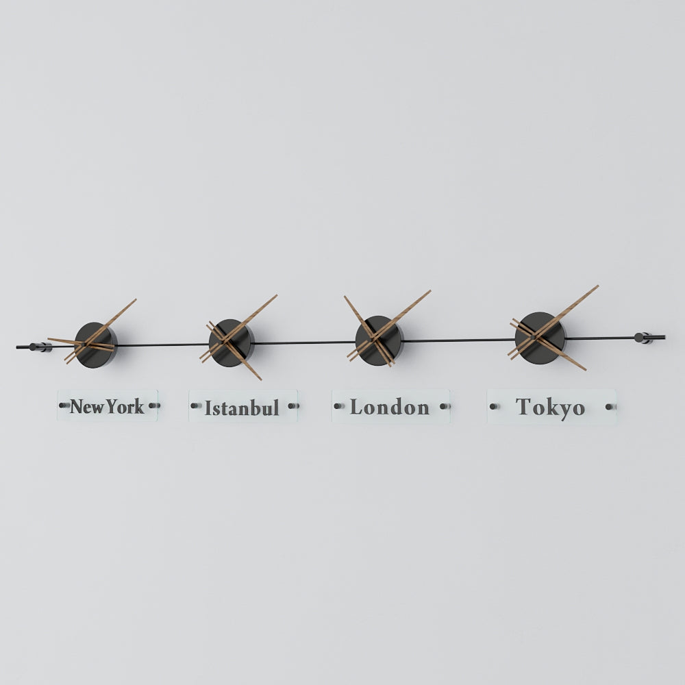 analog wall clock world clock 