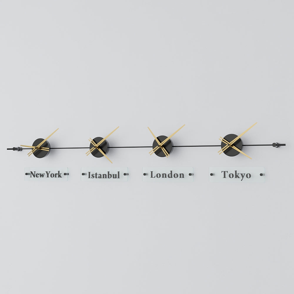 analog wall clock world clock 