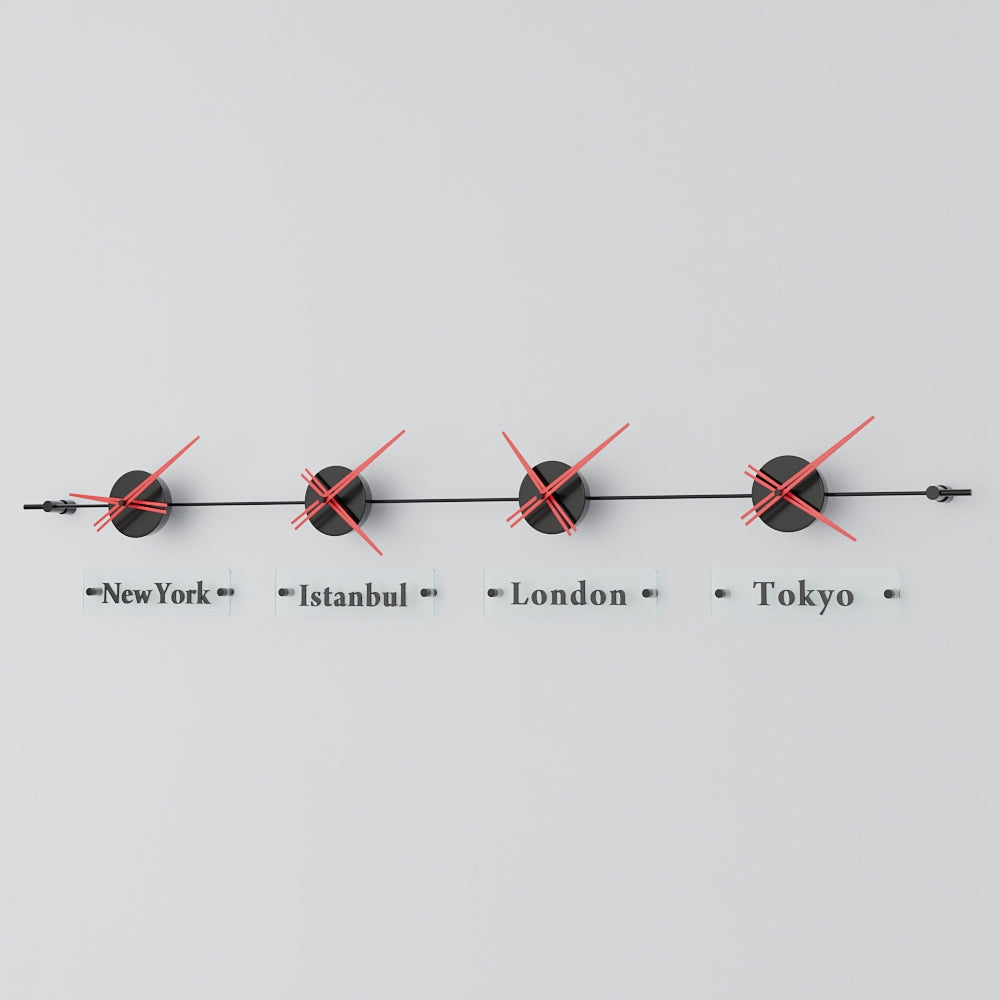 analog wall clock world clock 