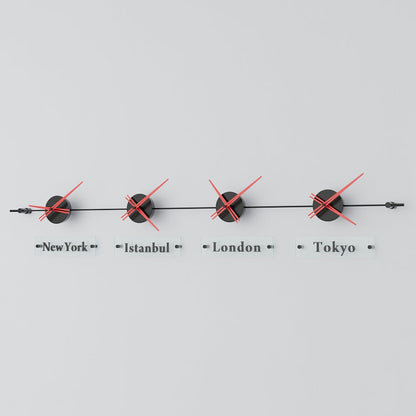 analog wall clock world clock 