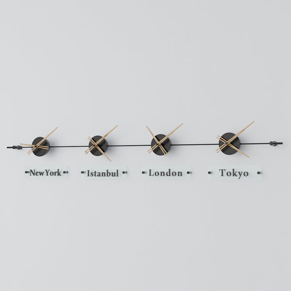 analog wall clock world clock 