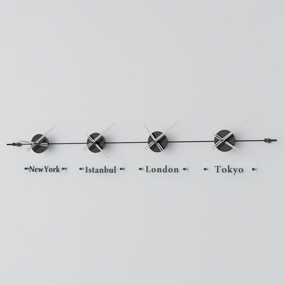 analog wall clock world clock 