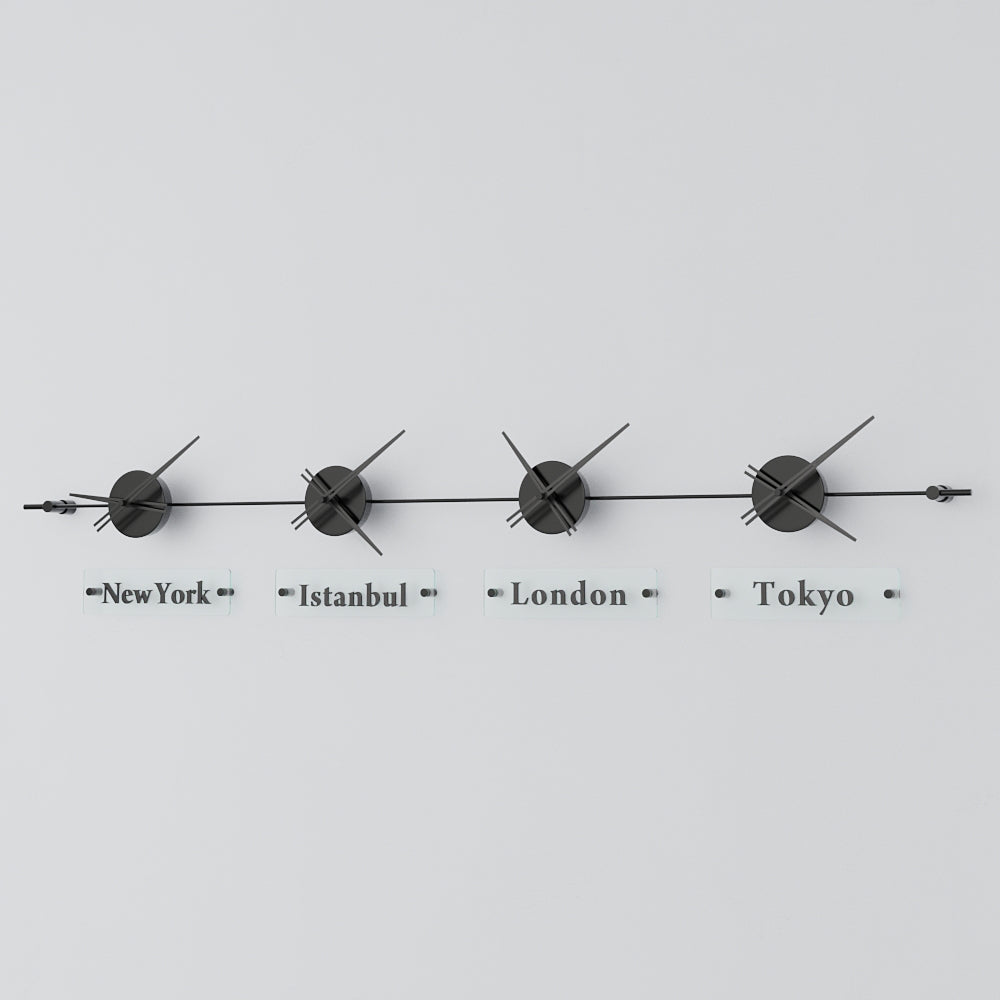 analog wall clock world clock 