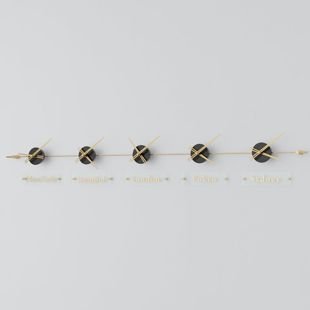 analog wall clock world clock 