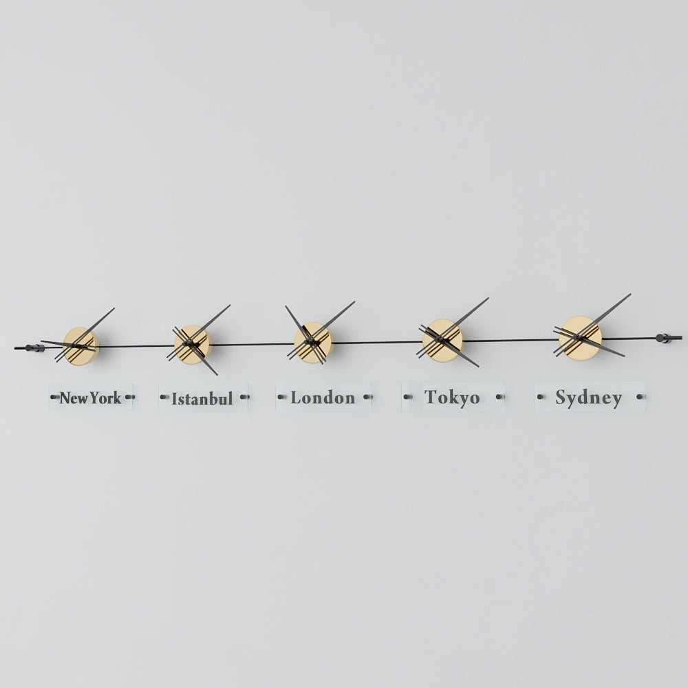analog wall clock world clock 