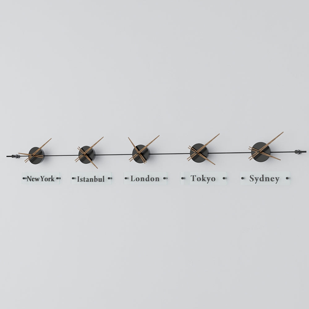 analog wall clock world clock 