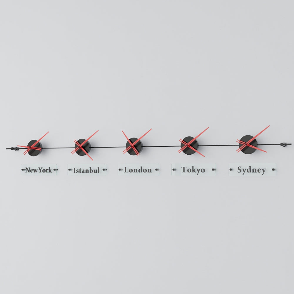 analog wall clock world clock 