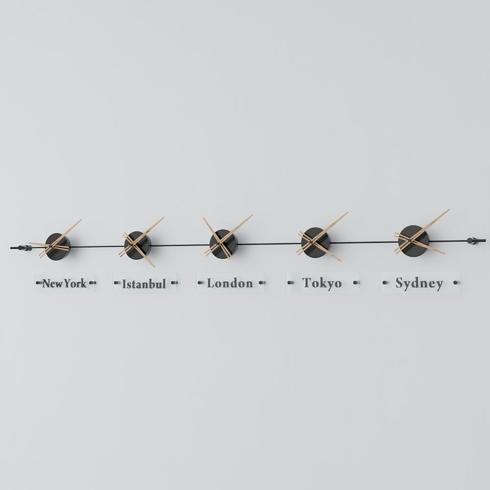 analog wall clock world clock 