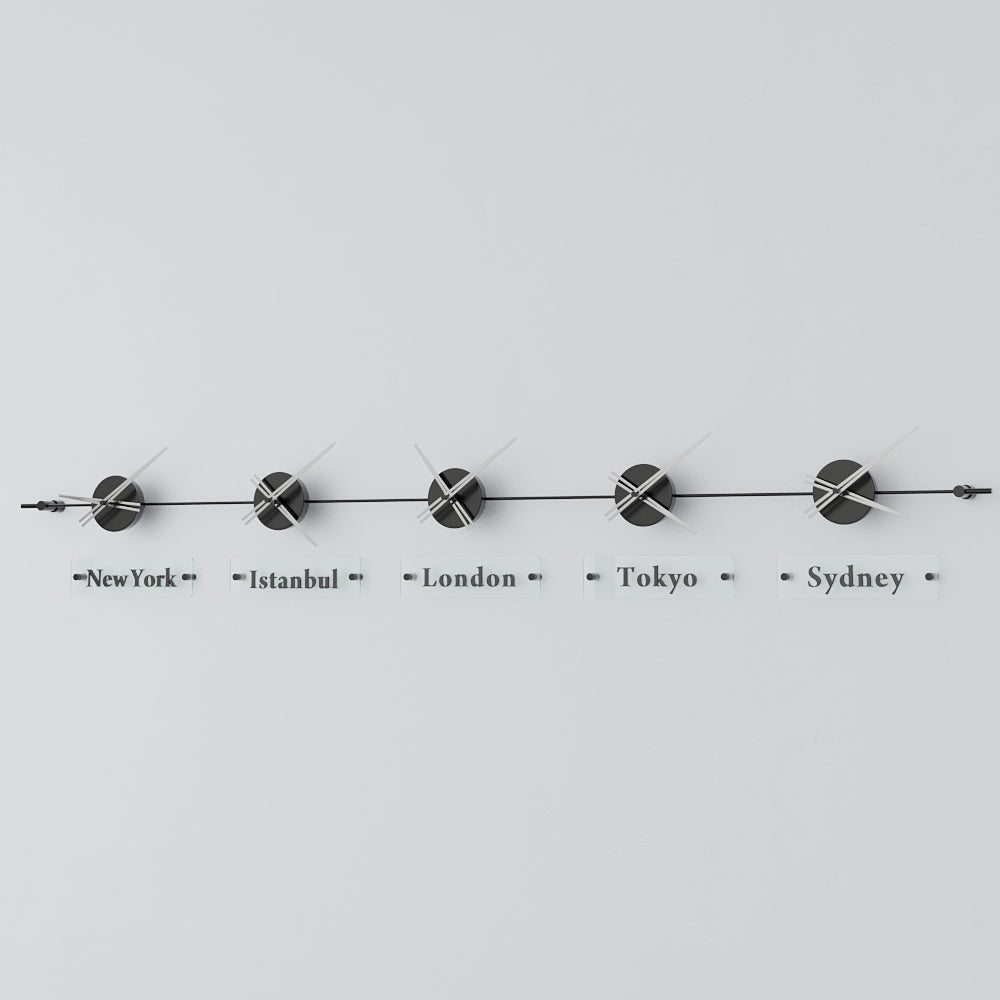 analog wall clock world clock 