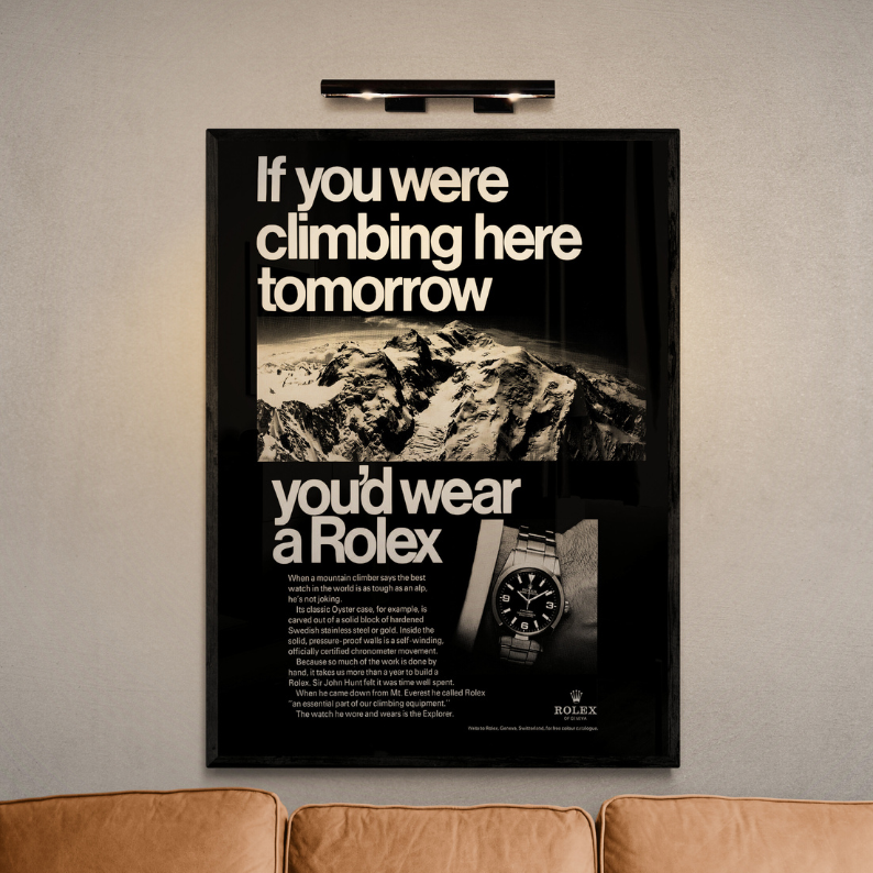 rolex poster, rolex watch poster, vintage rolex advertisements, Vintage rolex ads, rolex wall art ,old rolex ads, vintage rolex poster, Rolex posters, rolex advertisement poster, rolex canvas art, rolex vintage ads, frontal, foreground